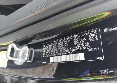 2016 Volvo Xc90 T6 Momentum z USA, uszkodzony, nr VIN YV4A22PKXG1037401